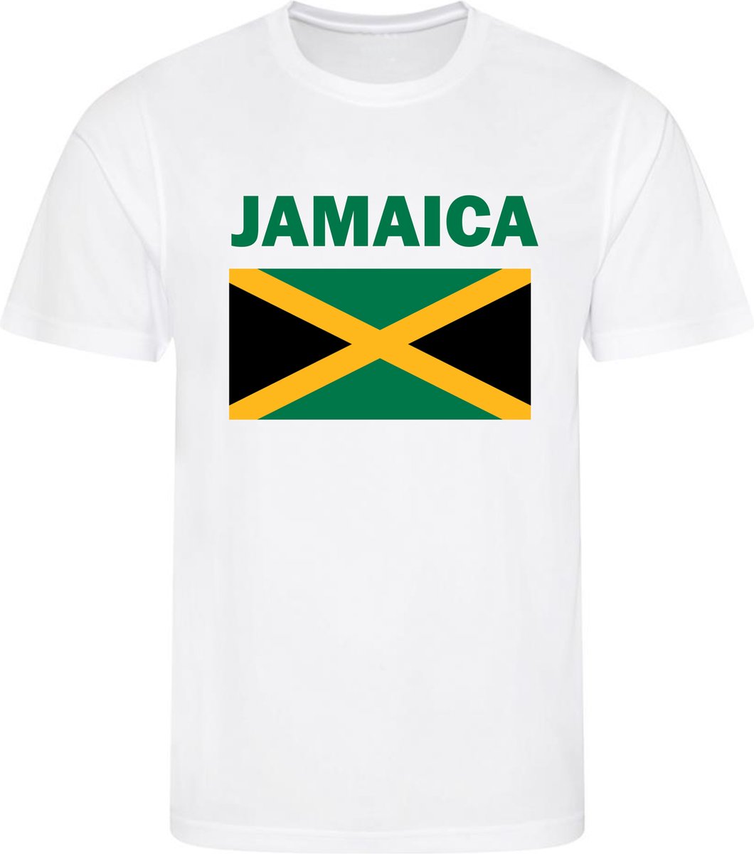 Jamaica - Jumieka - T-shirt Wit - Voetbalshirt - Maat: S - Landen shirts