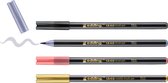 edding 1340/4S Metallic Brush Pen - Lettering set -assorti 4 stuks - variabel