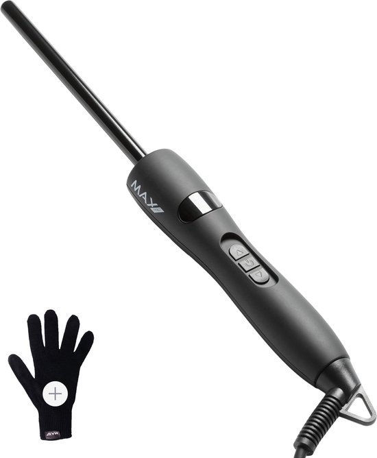 Max Pro Twist 9mm Krultang - Curling iron - Levenslange Garantie - Inclusief Hittebestendige Handschoen - Alle Haartypes