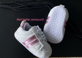 Chaussures pour femmes Bébé Sneaker blanc Deux bandes rose
