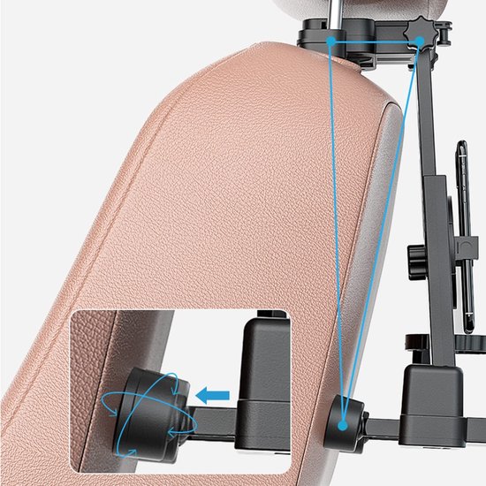 Multifunctionele Auto Tafel - Voor Laptop Achterbank - Autostoel Organizer met Tablet Houder - Computer Stoel -Eettafel Beker hoofdsteun houder- Klaptafel Stand Voor Telefoon & Tablet iPad - cadeau voor kinderen van Merkloos — afbeelding 2