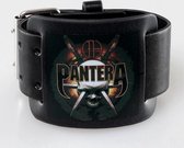 Pantera - Skull & Knives - Leren Polsband