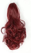 Queue de Brazilian Brésilienne Bordeaux Rouge - #99J - 55cm - Queue de Cheval - Extension de Cheveux - Extensions - Ondulé - 99J# - Postiche - 22'' - 22 pouces - Bordeaux Rouge Violet