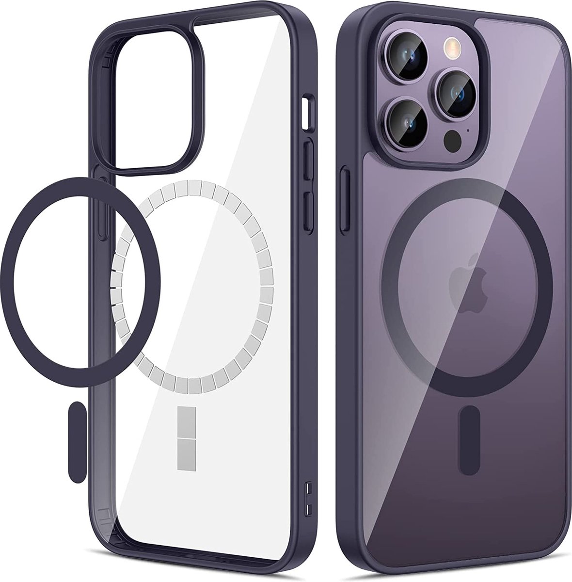 Magsafe Hoesje geschikt voor iPhone 14 Pro Max Paars - Deep Purple