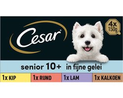 Cesar Alu Multipack Senior - Hondenvoer - 4x150 g