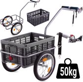 HIGHER - Bagages de remorque de vélo - remorque de vélo - avec boîte de transport amovible - jusqu'à 50 kg