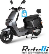 Retelli Stretto - elektrische scooter - Bereik: 120 kilometer - Grijs - 3000 WATT - incl kenteken, tenaamstelling en rijklaar maken