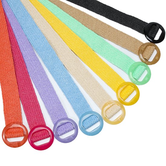 Colorful Gevlochten Riem - Beige | 85 x 5 cm | Polyester / Resin | Fashion Favorite - Fashion Favorite