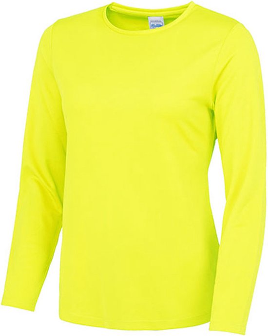 Women's Long Sleeve 'Cool T' Electric Yellow - M