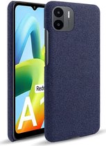 Xiaomi Redmi A1 / A2 Hoesje met Stoffen Afwerking Back Cover Blauw