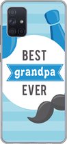 Geschikt voor Samsung Galaxy A51 hoesje - Spreuken - Best grandpa ever - Quotes - Opa - Siliconen Telefoonhoesje