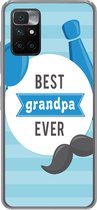 Geschikt voor Xiaomi Redmi 10 hoesje - Spreuken - Best grandpa ever - Quotes - Opa - Siliconen Telefoonhoesje
