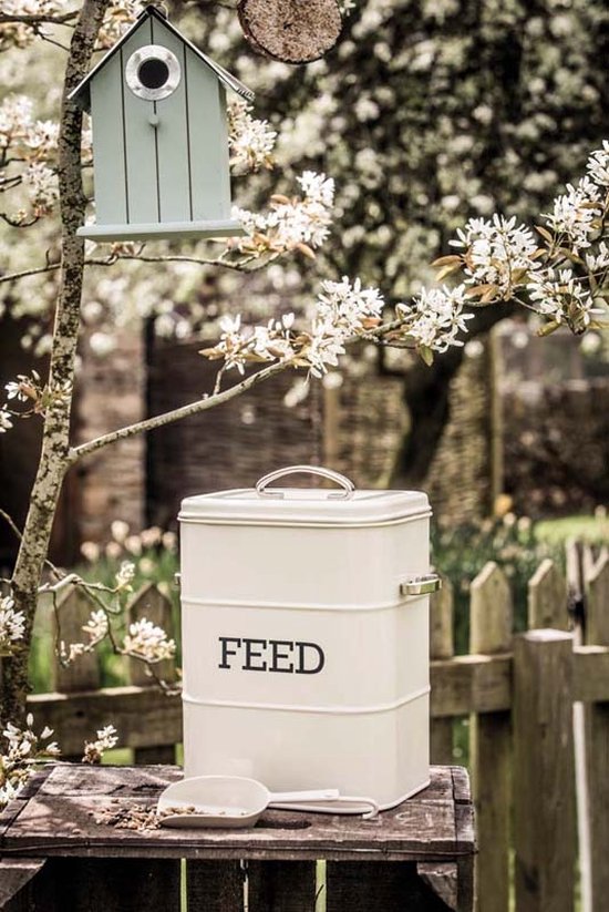 Kitchencraft Boîte de rangement Living Nostalgia 19 X 27 Cm Acier Crème