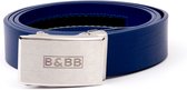 Black & Brown Belts/ 125 CM / Outlined - Blue Belt /Automatische riem/ Automatische gesp/Leren riem/ Echt leer/ Heren riem blauw/ Dames riem blauw/ Broeksriem/ Riemen / Riem /Riem heren /