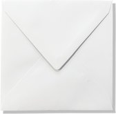 40 Cards & Crafts Mini Envelopjes - 65x65mm - Wit - Kleine Vierkante Enveloppen