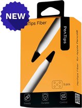PenTips Fiber | Zwart | Vezel Siliconen Combinatie | Apple Pencil Nib | Extra sterk | Extra dun