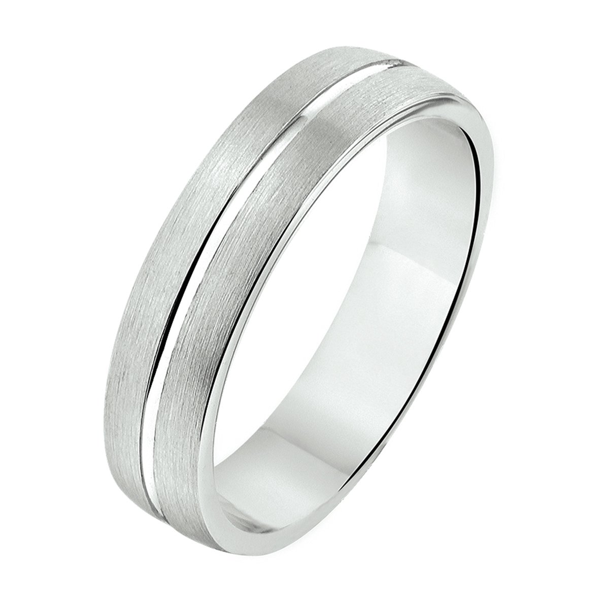 Gerhodineerd Zilver Ring A303 - 5 Mm Zonder Steen 1315248