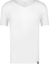 RJ Bodywear Sweatproof T-shirt (1-pack) - heren T-shirt met anti-zweet oksels - diepe V-hals - wit - Maat: M