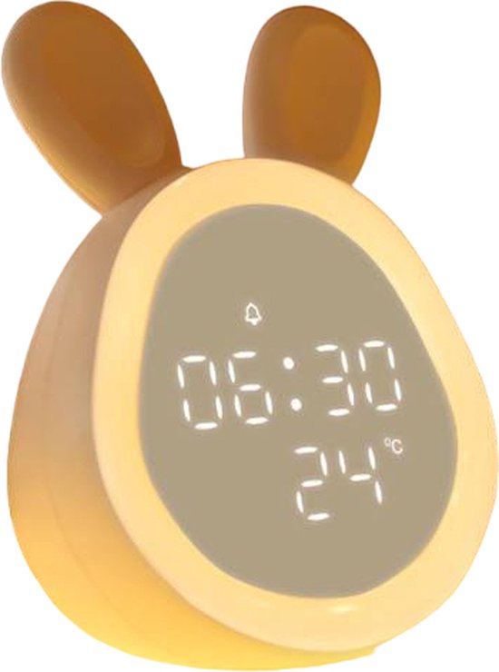 Luna- Slaaptrainer kinderen nachtlampje Kinderen - Slaaptrainer konijn- kinderwekker- via de app bedienen- Luna-Konijntje - konijn