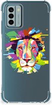 GSM Hoesje Nokia G22 Leuk TPU Back Cover met transparante rand Lion Color
