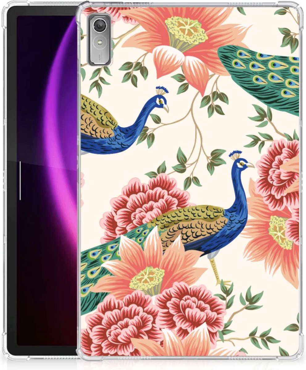 Back Case voor Lenovo Tab P11 Gen 2 Pink Peacock
