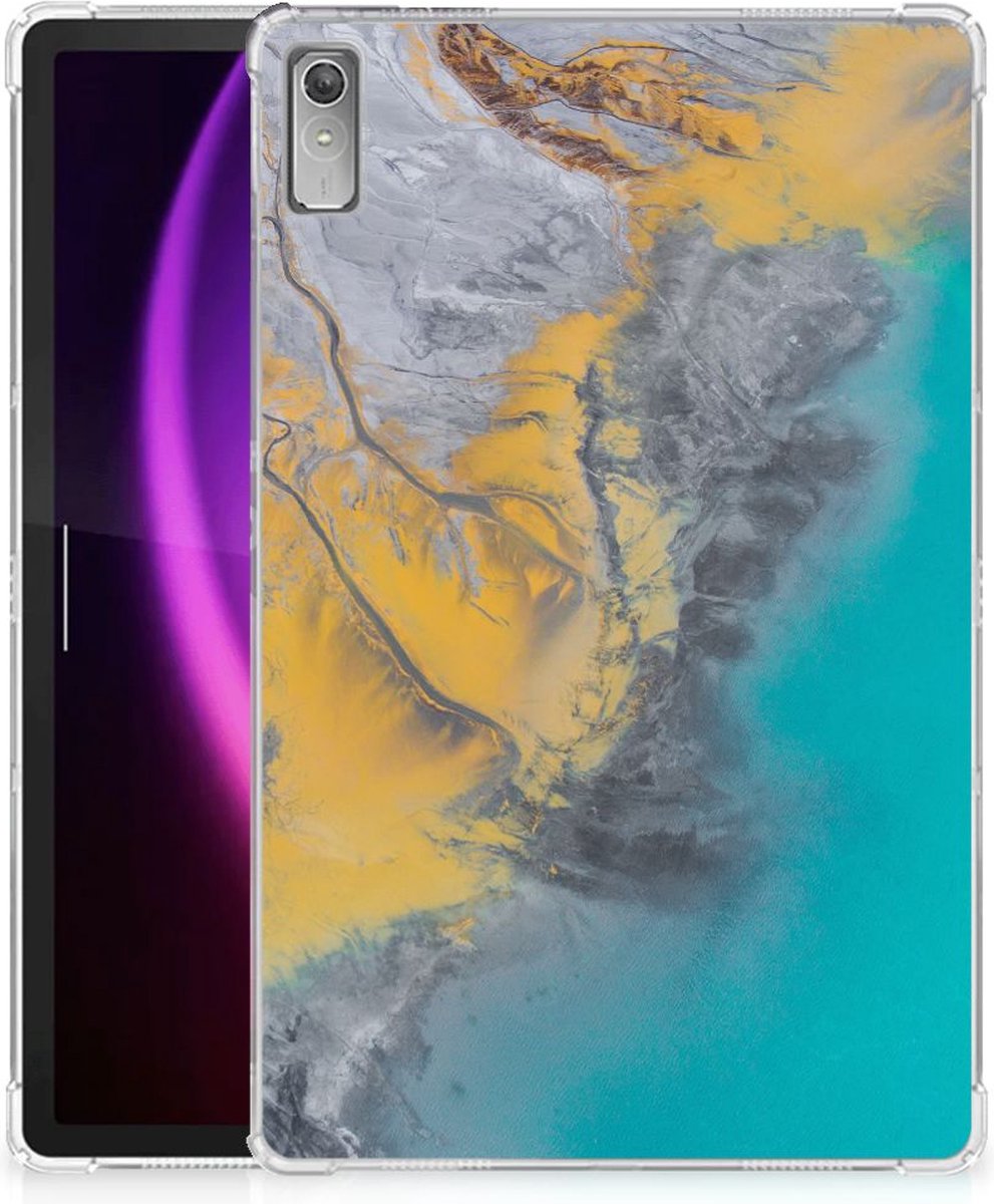 Lenovo Tab P11 Gen 2 Tablet Back Cover Marble Blue Gold