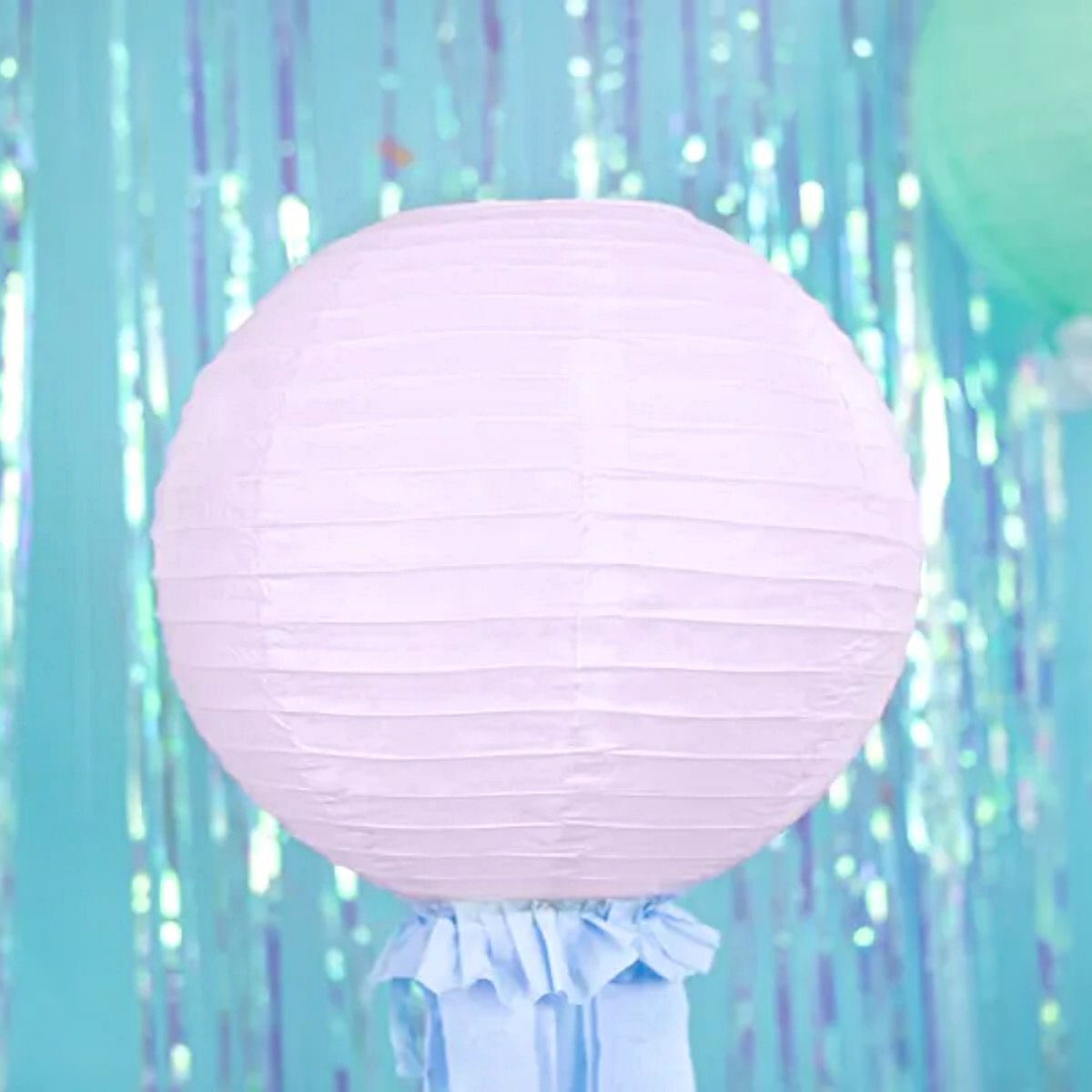 Partydeco - Decoratieve lampion licht roze 35 cm - Lampion sint maarten - lampionnen - Sint maarten optocht - lampionnen papier - Party-Decoration