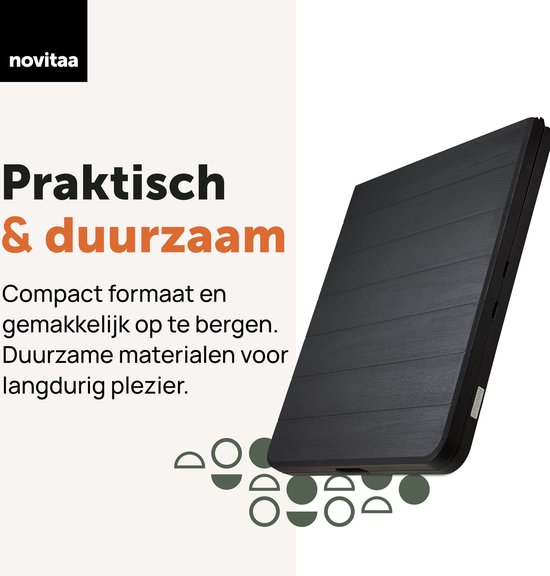 Novitaa Inklapbare Tafel - Camping tafel - Klaptafel - 170 x 74 cm - Vouwtafel - 4 - 6 Personen - Donker bruin - FT170DB van Novitaa — afbeelding 3