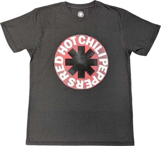 Red Hot Chili Peppers - Red Circle Asterisk Heren T-shirt - XL - Grijs