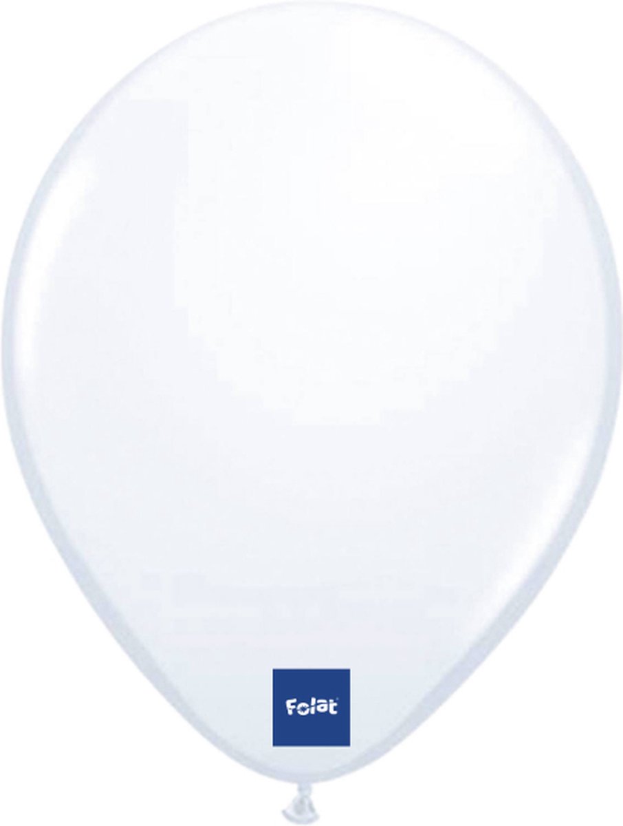 Ballonnen Metallic Wit 100 stuks