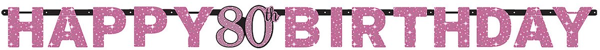 Amscan by Riethmuller - Riethmüller - Sparkling Celebrations - Letter Slinger 80 Pink (2,13 meter)