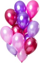 Folat - Ballonnen Merry Berry Pink Metallic 30 cm - 15 stuks
