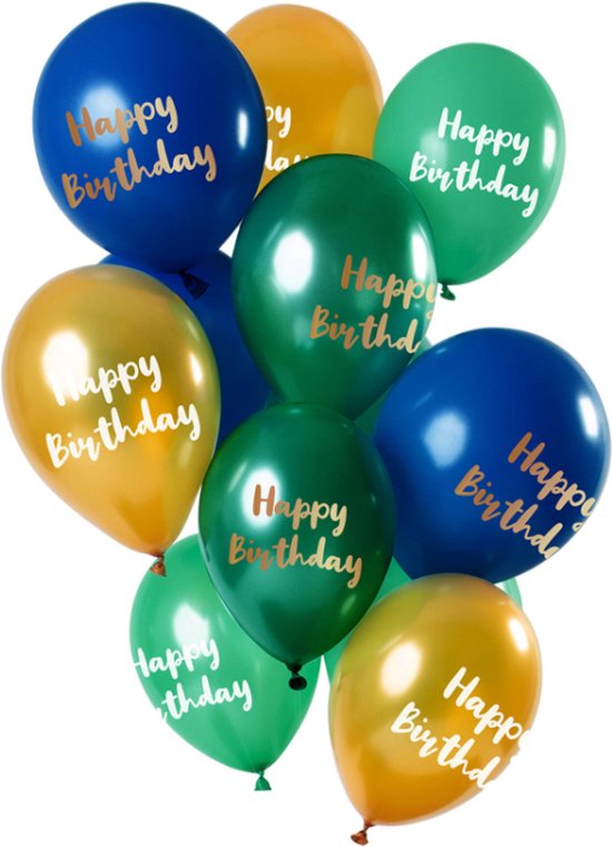 Folat Latexballons Gold – 12 Zoll / 30 Cm, 8 Stück Mit Zahl 50, Für Jubiläum Oder Goldene Hochzeit