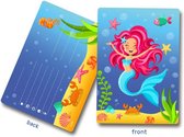 Folat Invitations Mermaid 20 Cm Carton Blauw 8 Pièces