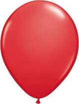 Folat - Ballonnen robijn rood metallic 30 cm 50stuks