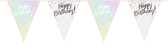 Folat - Vlaggenlijn Happy Birthday Iridescent 4mtr
