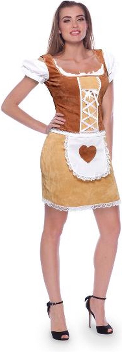 Folat - Dirndl jurkje Classic bruin maat S/M (36-38)