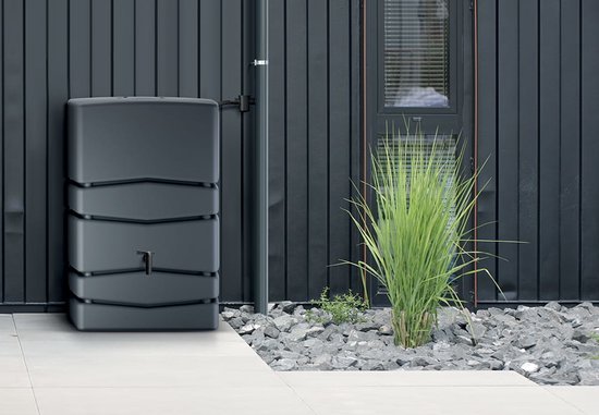 Regenton Aqua Tower 450 Liter Antraciet Bol regenton-aqua-tower-450-liter-antraciet-bol