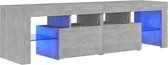 vidaXL - Tv-meubel - met - LED-verlichting - 140x36,5x40 - cm - betongrijs