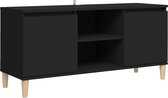 vidaXL-Tv-meubel-met-massief-houten-poten-103,5x35x50-cm-zwart
