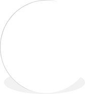 Muurcirkel - Wandcirkel - Kunststof - Wit - Effen kleur - Muurcirkel binnen - Ronde wandecoratie - Schilderij rond - ⌀ 30 cm - Muurdecoratie - Slaapkamer