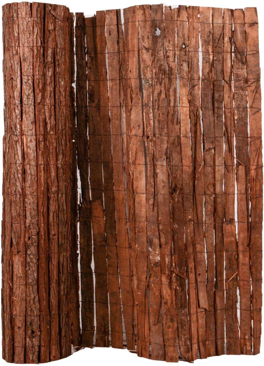 Nature by Kolibri Inkijkbescherming van boomschors 80x500cm, schorsmat inkijkbescherming schors windscherm omheining voor tuin balkon terras