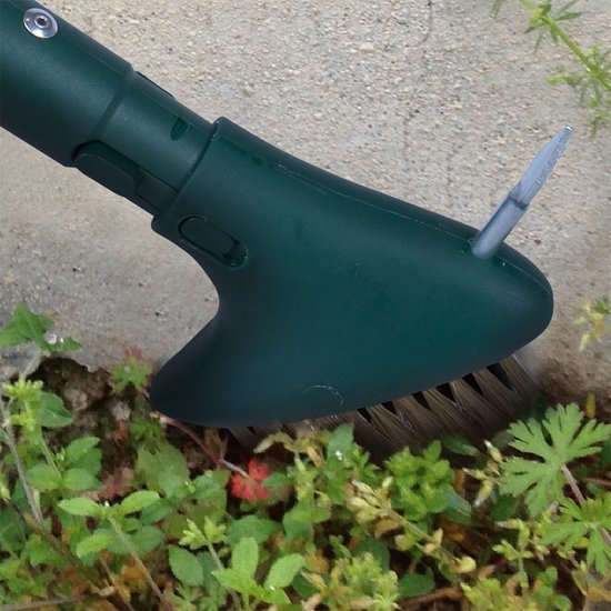 Onkruidborstel met telescoopsteel (160 cm), voegenkrabber voor de tuin