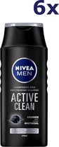 6x Nivea Shampooing Homme - Active Clean 250 ml