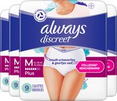 Always Discret pour les fuites urinaires et l'incontinence Plus M - Pack de prestations 36 pièces - Pantalon