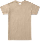 B&C Exact 150 Heren T-Shirt - Zand / Beige - Small - Korte Mouwen