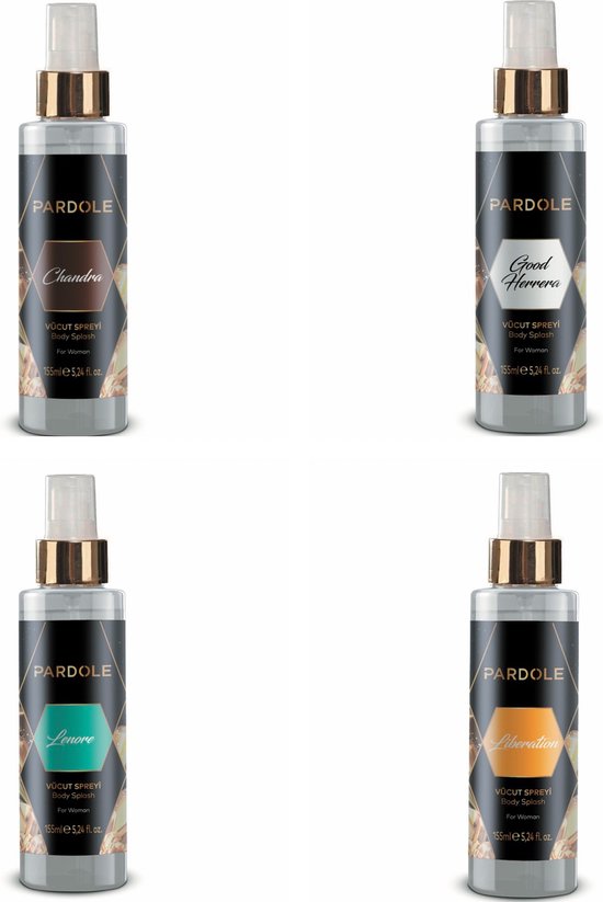 Pardole - Bodymist Vrouwen Pakket 4 Stuks