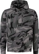 Grijze Camouflage Hoodie heren met capuchon - Maat M