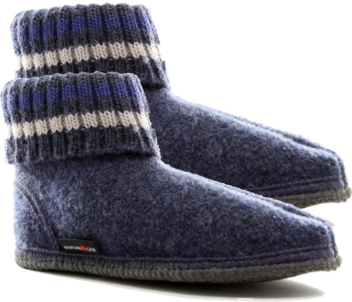 Haflinger Paul Jeans Wol Pantoffels - Sloffen