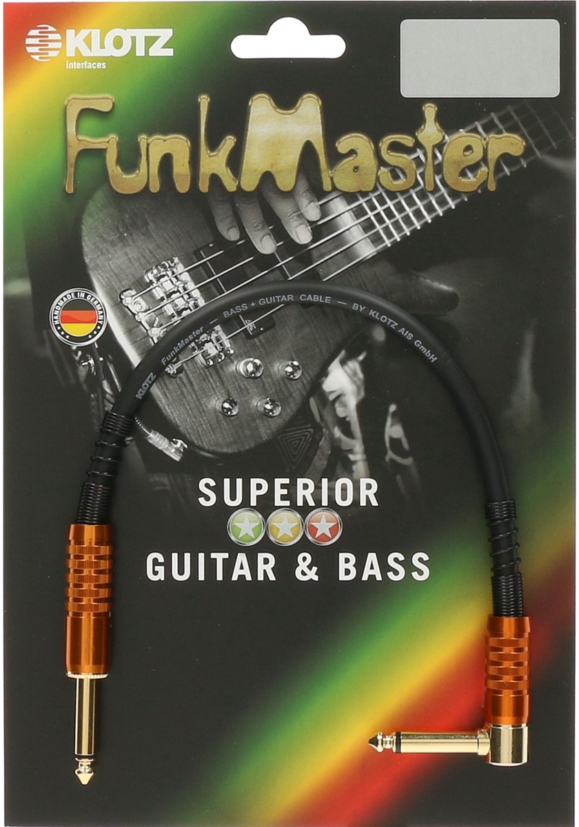 Klotz TMPR-0060 Stevens FunkMaster Pedal Patcher 0,6 m - Mono Patchkabel